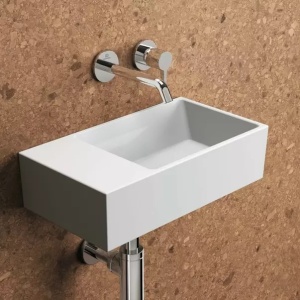 Lavoar suspendat Ideal Standard Atelier Extra 45 cm alb lucios cu orificiu preaplin stanga - Img 7