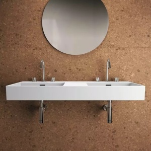 Lavoar suspendat Ideal Standard Atelier Extra alb lucios 120 cm cu 3 orificii baterie si preaplin - Img 7