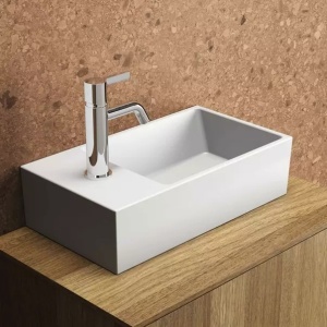 Lavoar suspendat Ideal Standard Atelier Extra alb mat 45 cm cu orificiu baterie si preaplin stanga - Img 1