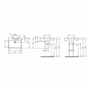 Lavoar suspendat Ideal Standard Connect Cube 60cm - Img 5