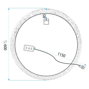 Oglinda LED 60 CM - Img 9