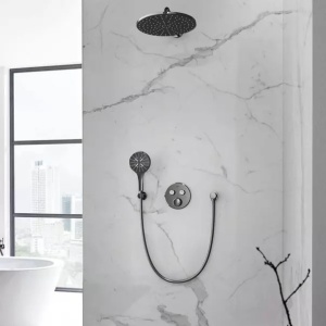Para de dus Grohe Rainshower SmartActive 3 functii antracit periat Hard Graphite - Img 5