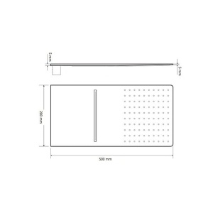 Para Dus Slim Dreptunghiulara PRO 9013 Tip Cascada, Dimensiuni 50x20x0,5 Cm, Anti-Calcar, Crom Lucios - Img 4