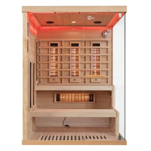 Sauna uscata cu infrarosu si terapie cromatica pentru 3 persoane EP3RS stanga 150 x 140 cm - Img 2