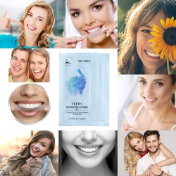 Set Benzi pentru albirea dintilor, Cu peroxid de hidrogen si ulei de cocos, NeoSimply, 14 plicuri, 28 strips 65 g - Img 2