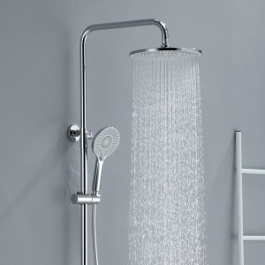 Set de dus F12A Design Modern, Cu Efect de Ploaie si Afisaj LCD, Culoare Crom - Img 4