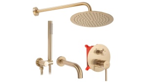 Set de dus incastrat REA LUNGO BRUSH GOLD cu box