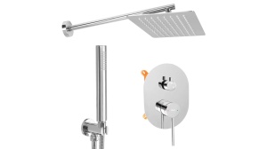 Set de dus incastrat REA OVAL box,crom