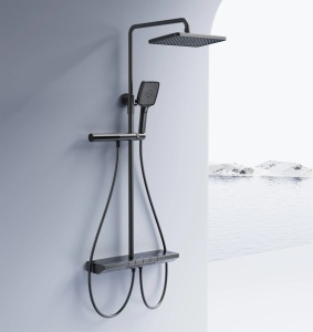 Set de dus REA Pedro, Design Modern cu Termostat, Culoare Titanium - Img 4