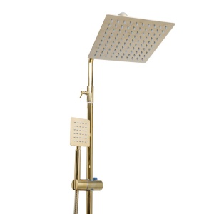 Set De Dus T151C Model Modern cu Termostat si Efect De Ploaie, Culoare Gold - Img 6