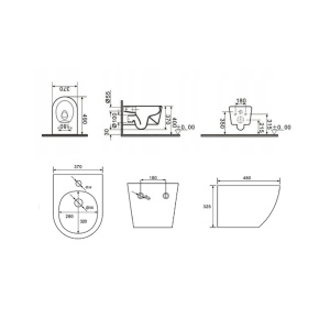 Set Vas Wc+Bideu PRO VITO RIMLESS, Montaj Suspendat, Ceramica Sanitara, Capac Slim Premium Soft-Close Inclus, Alb - Img 2
