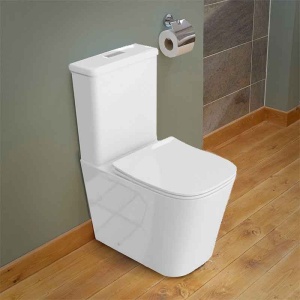 Set WC monobloc rimless protect cu capac si rezervor Spectrum Terra alb - Img 2