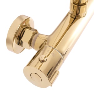 Sistem Complet Cu Termostat De Dus REA BLISS L. GOLD , Montaj Pe Perete, Para Rotunda Tip Ploaie 20 X 20 Cm, 2 Functii , Finisaj Auriu - Img 10