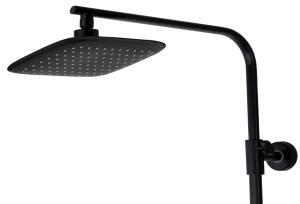 Sistem Complet De Dus REA TOM Montaj Pe Perete, Para Dreptunghiulara Tip Ploaie 25 x 17 Cm, 2 Functii De Curgere A Apei, Inaltime 120 cm, Negru - Img 4