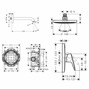 Sistem de dus Hansgrohe Design Croma Logis crom lucios - Img 2