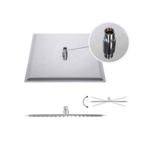 Sistem de dus PRO QUADRO Silver, montaj incastrat in perete, ploaie de dus, 2 functii, finisaj crom - Img 6