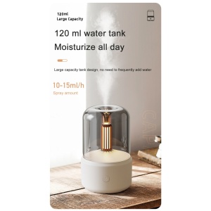 Umidificator de Aer SeveShop, Cu Lumini si Difuzor Aromaterapie, Evaporare Rece, Capacitate Rezervor 180 ml, Panou Comanda Digital, Functionare Continua, Usor de Curatat, Design Compact pentru Casa, Birou si Masina, Alimentare Directa, Alb - Img 5