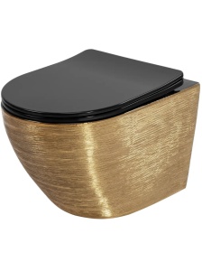 Vas WC Rea Carlo Mini Tornado Black Brush Gold