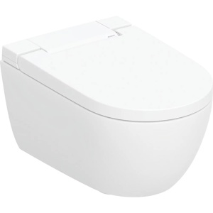 Vas WC Suspendat Geberit AquaClean, cu capac SoftClose inclus , Func??ie Bideu ??i Jet Igienic ?? Alb