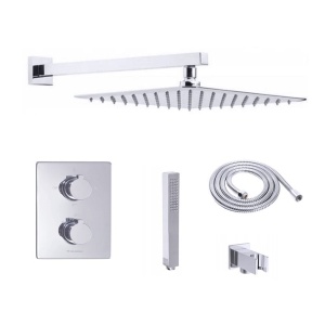 Baterie Dus PRO SLIM 3002, diferite dimensiuni, Montaj Pe Perete, Finisaj Crom Lucios