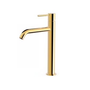 Baterie Lavoar PRO Costa High Gold, Montaj Pe Blat, Inaltime 28 Cm, Finisaj Auriu