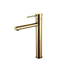 Baterie Lavoar PRO Helia Gold, Montaj Pe Blat, Inaltime 30.5 cm, Finisaj Auriu