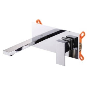Baterie lavoar PRO QUADRO SILVER,montaj incastrat in perete, finisaj Crom , design minimalist