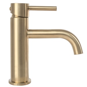 Baterie lavoar REA Lungo Gold, Inaltime 16.5 cm, finisaj Auriu periat - Img 2
