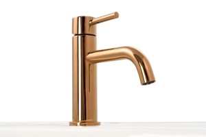 Baterie lavoar REA Lungo Low Rose Gold, Inaltime 16.5cm, finisaj Rose Gold - Img 2
