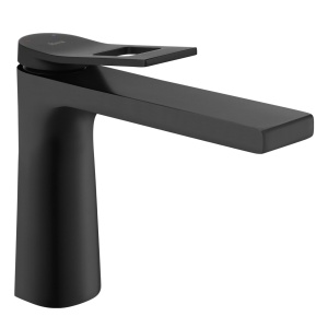 Baterie Lavoar REA SOUL BLACK LOW, Montaj Pe Blat, Capat Fix, Inaltime 15 Cm, Finisaj Negru Mat - Img 1