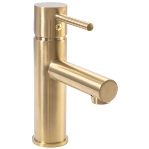 Baterie lavoar REA TESS Low Gold, Inaltime 18cm, finisaj Auriu periat