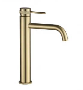 Baterie pentru baie REA LUNGO GRIP , Culoare Brush Gold, High - Img 1