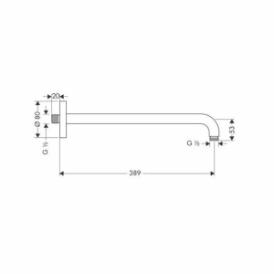 Brat de dus Hansgrohe 389 crom - Img 2