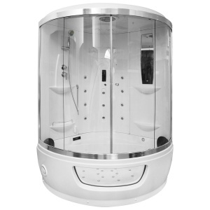 Cabina de baie SPA cu hidromasaj si functie sauna cu aburi MO-1549, Dimensiune 135x135x220cm