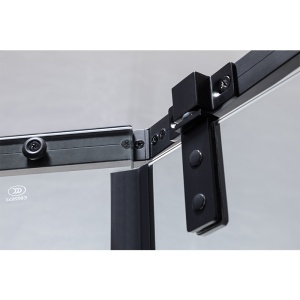 Cabina de dus BS07B Pentagonala 90x90cm, Negru+Cadita de dus SX07B, Culoare Negru - Img 2