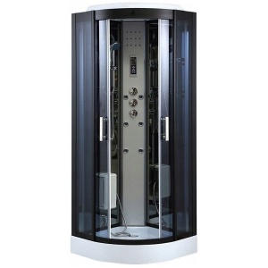 Cabina de dus cu hidromasaj 100x100cm, Culoare Negru