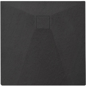 Cabina de dus cu rame negre din sticla securizata cu cadita neagra KZ08C-RIKO 90 x 90 cm - Img 6