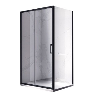 Cabina de dus Dreptunghiulara KZ104B, Design Modern 110x90cm, Culoare Negru