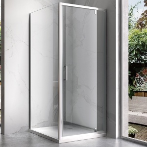 Cabina de dus KZ04C patrata ,Dimensiune 90x90cm , Culoare Crom - Img 2