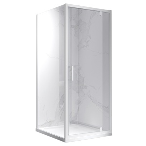Cabina de dus KZ05A Dreptunghiulara 90x80cm, Design Modern, Culoare Alb - Img 2