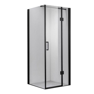 Cabina de dus Patrata KZ1390A, Dimensiune 80x80cm, Culoare Negru