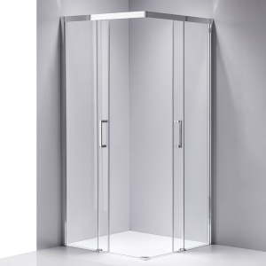 Cabina de dus Patrata KZ90B, Design Modern 90x90cm , Culoare Crom - Img 4