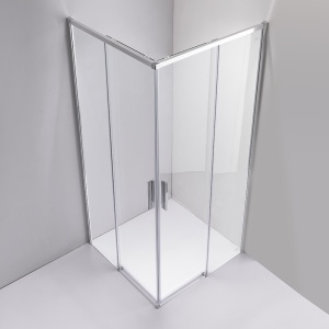 Cabina de dus Patrata Super Slim Nova, Dimensiune 80x80cm, Culoare Crom - Img 4