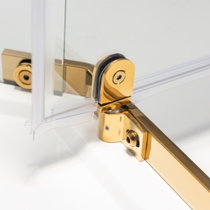 Cabina de dus pentagonala, Dimensiune 80x80 cm, Inaltime 195 cm, Finisaj Gold - Img 5