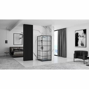 Cabina de dus Rea Concept Black 80x80 Negru - Img 4