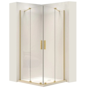 Cabina de dus Rea MONTANA Double, Dimensiune 80x100cm, Culoare Gold Brush
