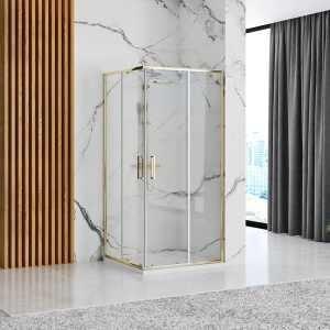 Cabina de dus Rea Punto, Dimensiune 80x80 cm Culoare Gold - Img 6