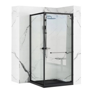 Cabina de dus Rea Space In Black 80x100cm