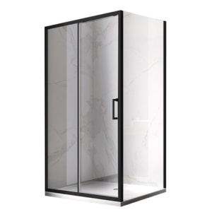 Cabina de dus rectangulara KZ103 Neagra 90x80 cm