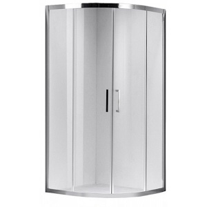 Cabina de dus Semi-Rotunda KZ101A, Usi Glisante , Dimensiune 80x80cm, Culoare Crom